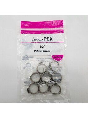 Apollo PEX 1/2" Pinch Clamps 10-Pack For PEX Pipe Fittings NSF